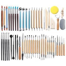 56Pcs clay pottery tools handmade diy sculpture art supplies apt12 | Fruugo  AE