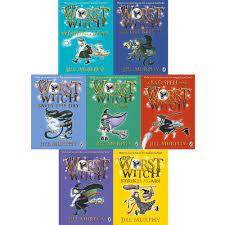The worst witch series author: The Worst Witch 7 Books Collection Set By Jill Murphy Wishing Star Bad Spell Worst Witch Strikes Again Saves The Day Rescue All At Sea Jill Murphy Amazon De Bucher