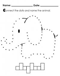 Naturally, you should choose sewing projects which can easily be completed by the child depending on its age and level of ability. Elephant Animal Trace Dot Template
