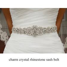 The wedding sash as it is also called brings a certain elegance to the wedding gown. Wedding Dress Sash Belt Crystal Rhinestone Bridal Sash Satin Ribbon Bridal Sash Wish
