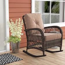 Bay Isle Home Pelletier Rocking Chair With Cushions Patio Rocking Chairs Outdoor Rocking Chairs Clearance Outdoor Furniture Timber ridge camping rocking chair padded folding lawn chair heavy duty supports 300lbs, portable for outdoor, patio, lawn, yard, garden.
