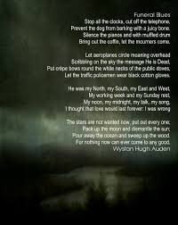 Funeral Blues Wh Auden This Poem Absolutely Breaks Me Every Time It Speaks To How I Feel About Shawn Funeral Blues Funeral Verses Words Of Comfort
