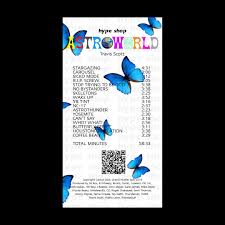 140 kg inklusive folgendem zubehör: Travis Scott Astroworld Butterfly Effectalbum Receipt Special Edition Manifest Hype Travis Scott Travis Scott Album Travis Scott Wallpapers