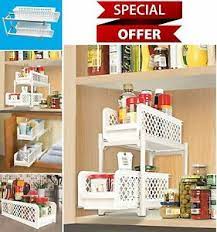 All the material was purchased from home depot: 2 Tier Plastic Sliding Basket Kitchen Cupboard Storage Drawers Kitchen Organizer Ebay