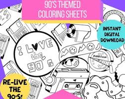 School's out for summer, so keep kids of all ages busy with summer coloring sheets. 90s Coloring Book Etsy