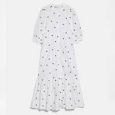 Black And White Spot Midi Dress Zara 5 Zara Spring Buys We Predict Will Sell Out First In 2020 Dresses Oversized Dress Short Sleeve Dresses