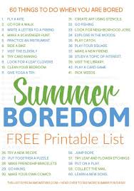 Grab This Printable List Of 60 Things To Do When You Re Bored When They I M Bored Han Things To Do When Bored Crafts To Do When Your Bored Cheap Things To