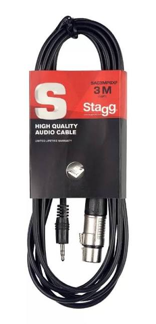CABLE CANON-MINI PLUG STANDARD 6mm - 3m Stagg