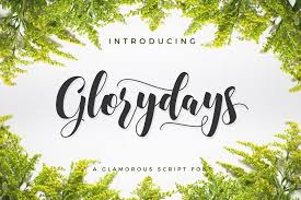 Different fonts can be used and look best on different uses. Glorydays 5967 Script Font Bundles