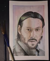 Jusy wanted to showcase my john wick comic version. Was super excited with  the background and im taking commissions for nerdy type work or realism  anything. I love what i do wouldnt