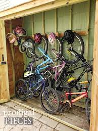 Diy Bike Storage Shed Tutorial By Larissa Of Prodigal Pieces Prodigalpieces Com Bike Storage Diy Outdoor Bike Storage Outside Bike Storage
