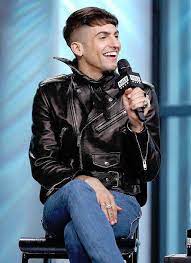 Love His Outfit Agree Especially The The Knit On The Leather Jacket He Looks So Fab Mitch Grassi Pentatonix Leather Jacket