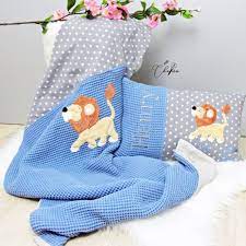 Decke 100 x 135 cm / kissen 40 x 60 cm. Set Namenskissen Und Kuscheldecke Personalisiert