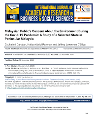 Malaysia had a 2018 forest landscape integrity index mean score of 5.01/10, ranking it 111th globally out of 172 countries.10. Pdf Malaysian Public S Concern About The Environment During The Covid 19 Pandemic A Study Of A Selected State In Peninsular Malaysia Malaysian Public S Concern About The Environment During The Covid 19 Pandemic A Study
