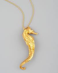 Devon Leigh Gold Seahorse Necklace Seahorse Necklace Necklace Gold
