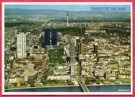 Frankfurt A M Luftaufnahme Vom Untermainbrucke Und Eurotower Zum Europaturm Frankfurt Postcard City Photo