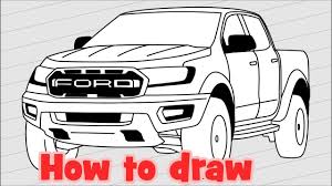 How To Draw A Pickup Ford Ranger Raptor 2018 Ford Ranger Raptor Ford Ranger Ford F150 Raptor