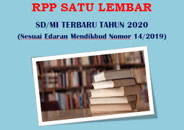 Contoh Rpp Satu Lembar Untuk Sd Mi Terbaru Tahun 2020