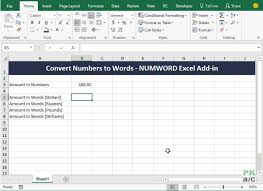 Convert Numbers To Words Text In Excel Without Pasting Macros Again Numword Excel Addin Pakaccountants Com