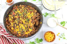 Casserole Mexicaine Viande De Boeuf Hache Et Riz Brian Iz In The Kitchen Viande De Bœuf Hachee Viande Boeuf Boeuf Hache