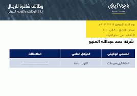 وظائف حملة الكفاءة المتوسطة في السعودية نساء ورجال