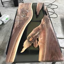 Black Epoxy Coffee Table Wood Resin Table Diy Resin Table Wood Resin