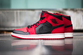 Jordan 1 Retro Mid Black Red White Air Jordan 1 Retro Mid Black Gym Red Air Jordans Jordans Streetwear Shoes