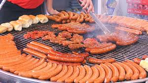 The hot pepper sauce adds real kick, but it's fine to leave it out and let each person flavor their own serving. Poland Street Food Kielbasa Sausages And More Meat Roasted On Grill Youtube