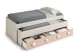 Il letto estraibile include un cassetto, un cassetto che contiene un secondo materasso, nascosto sotto il letto. Esidra Singolo Cameretta Letto Estraibile 2 Cassetti 199 X 69 X 96 Cm Arredamento E Casa