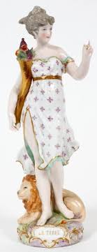 German Hand Painted Porcelain Figure Early 20th C Statuetka Farfor Geologiya