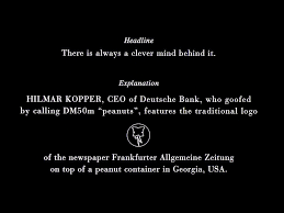 Frankfurter Allgemeine Zeitung Hilmar Kopper Ceo Of Deutsche Bank