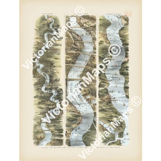 Buy Antique Map River Thames Illustrated London News 1849 Art Print Wall Decor Poster Victorian Bird's Eye View Guide Gift Eton Oxford England Online in India - Etsy