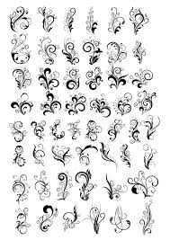 Amazing swirl pattern for download. Floral Swirl Decorative Vector Set Free Vector Files Cnc
