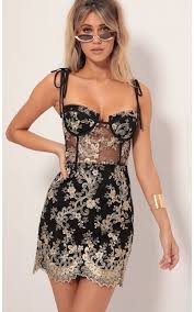 Elsie Gold Lace Corset Dress In Black Lace Corset Dress Black Lace Corset Corset Fashion