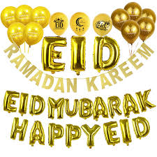 Home Garden Balloons Happy Eid Mubarak Ramadan Kareem Letter Foil Balloon Banner Party Decor Islamic Stbalia Ac Id