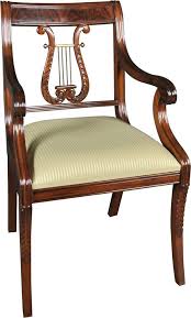 Arm Chair Duncan Phyfe Lyre Or Harp Back Pierced Hardware Reeding Curved Le Euroluxhome Duncanphyfe In 2020 Chair Dining Chairs For Sale Armchair