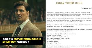 It is based on the journey of india's first national hockey team to the 1948 summer olympics and stars akshay kumar as tapan das, the man who won india its first gold medal in the 1948 summer olympics. Did The Marketing Strategy For Movie Gold Fall Flat On The Maker S Face Marketing Mind