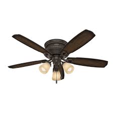 Further, it is powered by a powerful motor that gives powerful air movement for proper circulation in the room. Hunter Ambrose 52 In Led Indoor Onyx Bengal Bronze Low Profile Three Light Ceiling Fan 53356 The Home Depot Ceiling Fan With Light Ceiling Fan Silver Ceiling Fan