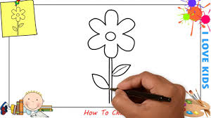 Do you want to learn how to draw spongebob's pineapple house that. How To Draw A Flower Easy Step By Step For Kids Beginners Children 13 Youtube