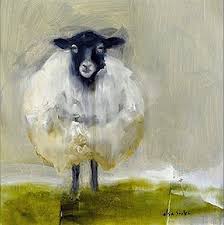 Elsa Sroka Work Zoom Sheepish Sheep Paintings Sheep Art Farm Art