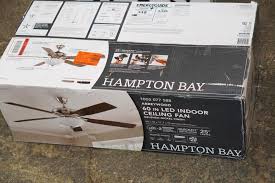 Indoor black ceiling fan with wall control. Sold Price Hampton Bay 60 Inch Led Indoor Ceiling Fan Brushed Nickel December 2 0120 6 00 Pm Est