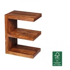 Finebuy Beistelltisch Massivholz Sheesham E Cube 60cm Hoch Wohnzimmer Tisch Design Braun Landhaus S Beistelltische Beistelltisch Schmaler Beistelltisch