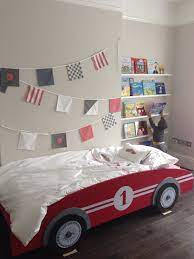 Racing Car Themed Room Vintage Racing Car Bed From Maison Du Monde Bedding And Bunting From The White Cars Bedroom Set Car Themed Bedrooms Cars Bedroom Decor