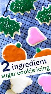 The Best And Easiest Sugar Cookie Icing Ever Only Two Ingredients Recipe Cookie Icing Recipe Sugar Cookie Icing Sugar Cookie Icing Recipe