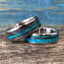 There are many reasons to buy an engagement ring online with us at diamonds factory. Opal Wedding Rings Set His And Hers Male Engagement Rings Etsy