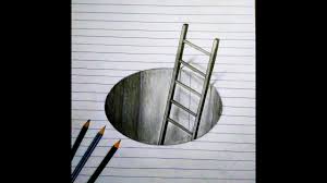 This animal has cute looks and their black and white color body makes them different from other animals. Ladder In Hole 3d Drawing Easy And Simple Technique Simple Pencil Sketch Youtube