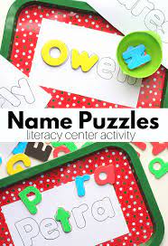 Puzzles can help kids develop fine motor skills while they exercise critical and logical thinking muscles. Learn To Spell Your Name Puzzles No Time For Flash Cards