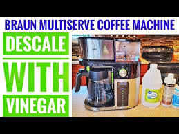 Pour it into the water chamber: How To Descale Braun Mlutiserve Coffee Machine With Vinegar Kf9150 Youtube