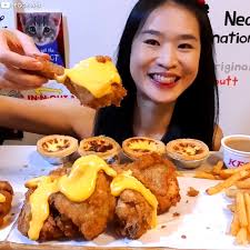 Church's Chicken, Cheese Fries and Corn Dogs Feast! Their biscuits are so  good! :D