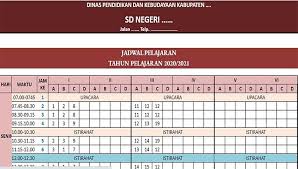 Download jadwal pelajaran sd kelas 1 sampai 6 sd, smp dan sma format word dan excel. Aplikasi Jadwal Pelajaran Otomatis Untuk Sd Mi Terbaru Guru Abata